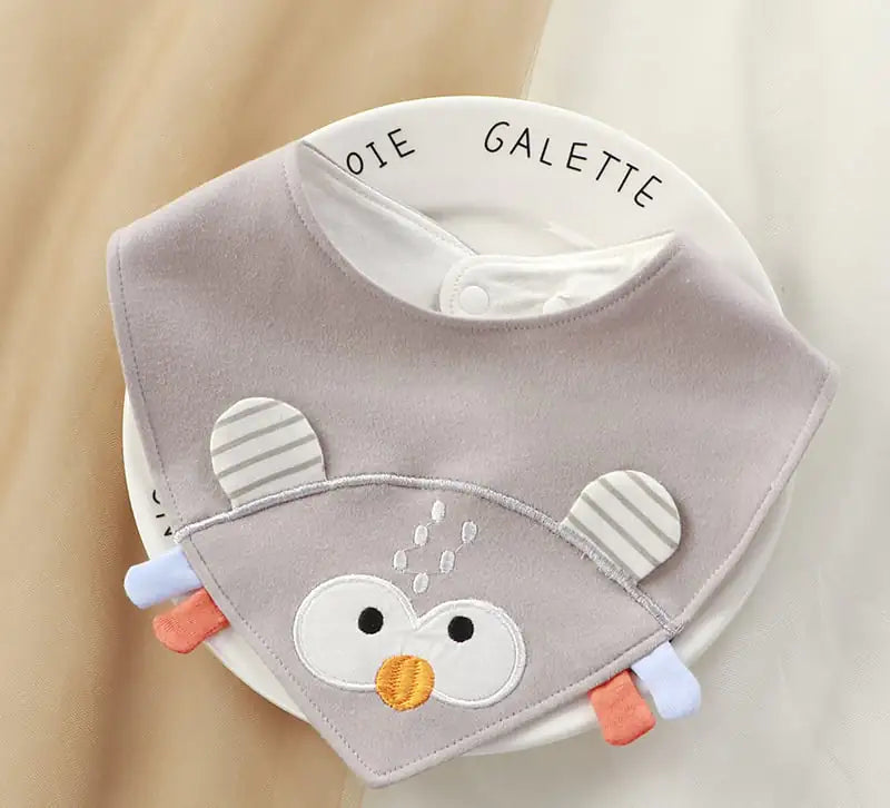 Soft Cotton Cartoon Bib for Newborns
