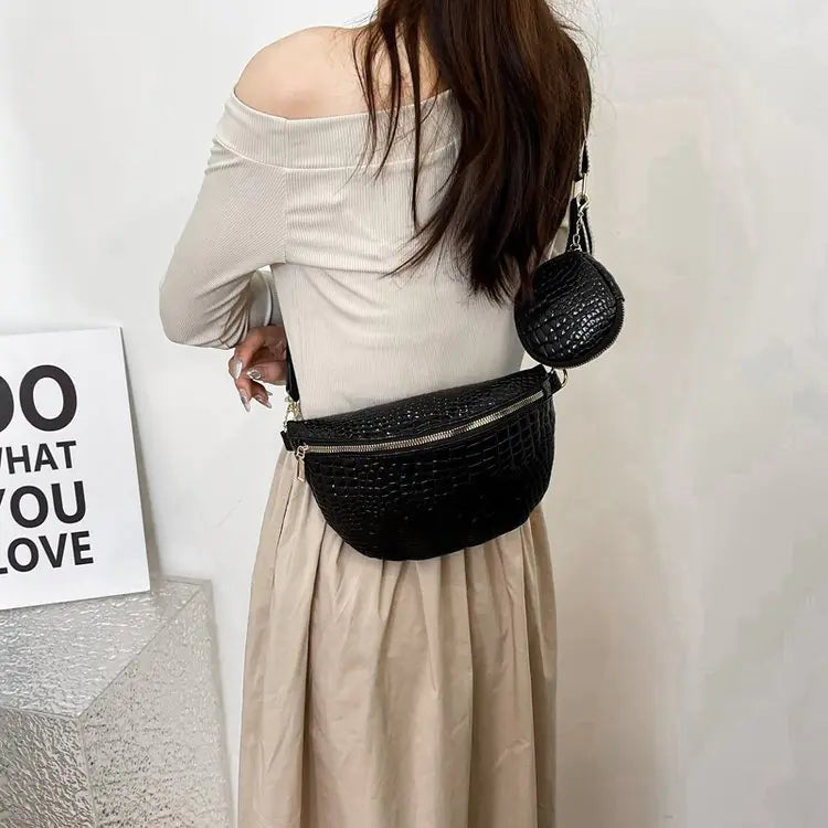 Plaid Thick Strap Crossbody Bag