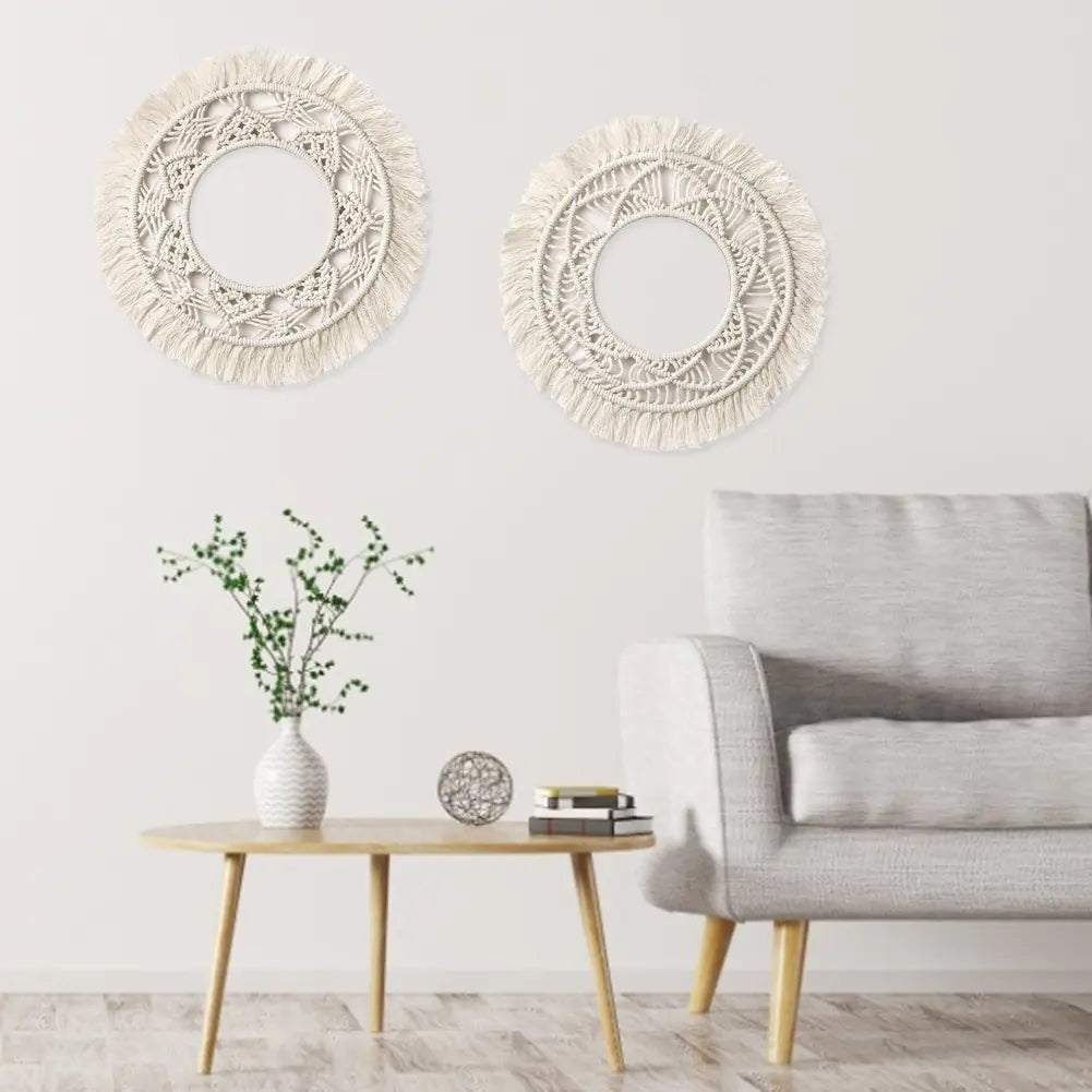 Cotton Rope Round Wall Hanging Decor