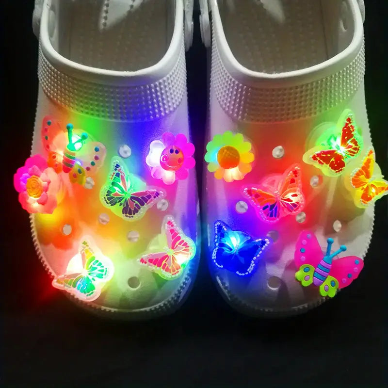 3D LED Butterfly Shoe Decorations for Crocs and Clogs
