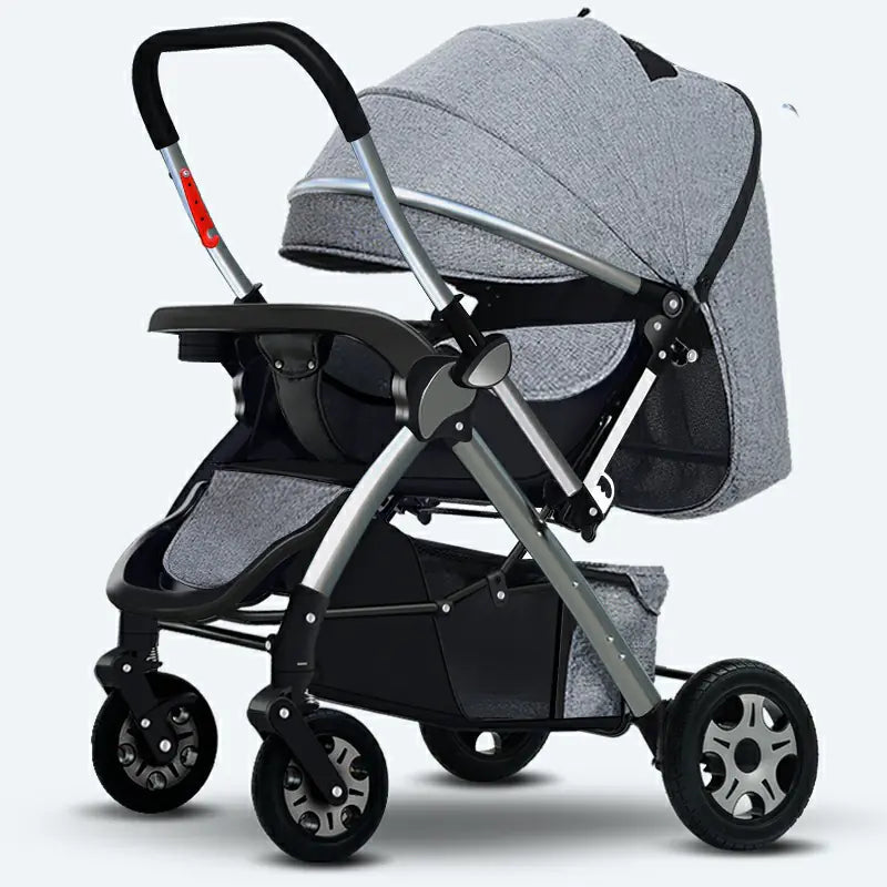 Lightweight Convertible Baby Stroller with One-Click Fold