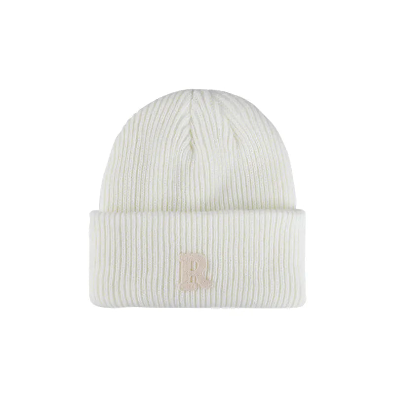 Casual Woolen Hat with Letter Design for Women