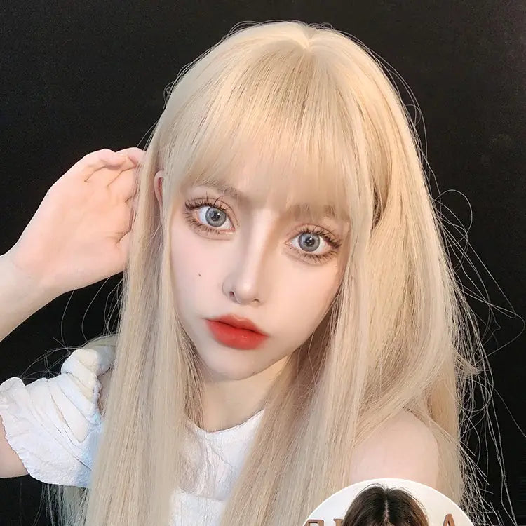 Platinum Fashion Long Straight Hair Wig