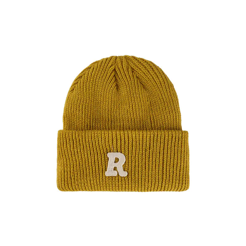 Casual Woolen Hat with Letter Design for Women