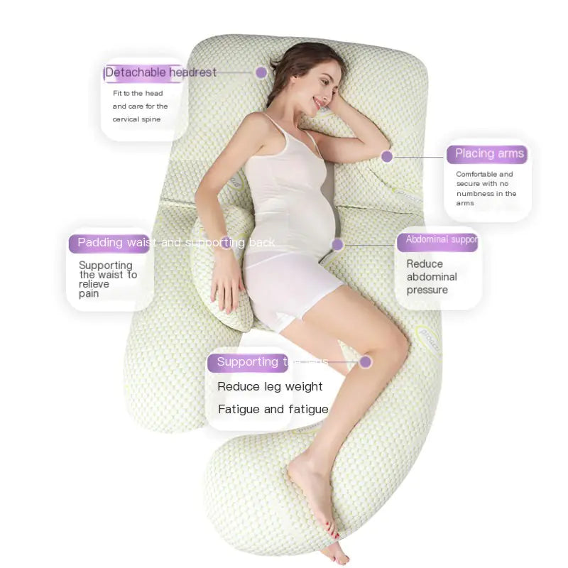 G-Type Pregnancy Pillow for Side Sleeping and Support