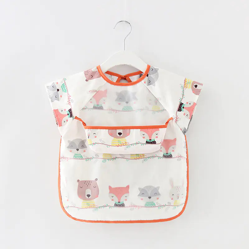 Waterproof Long Sleeve Kids Smock Apron for Eating