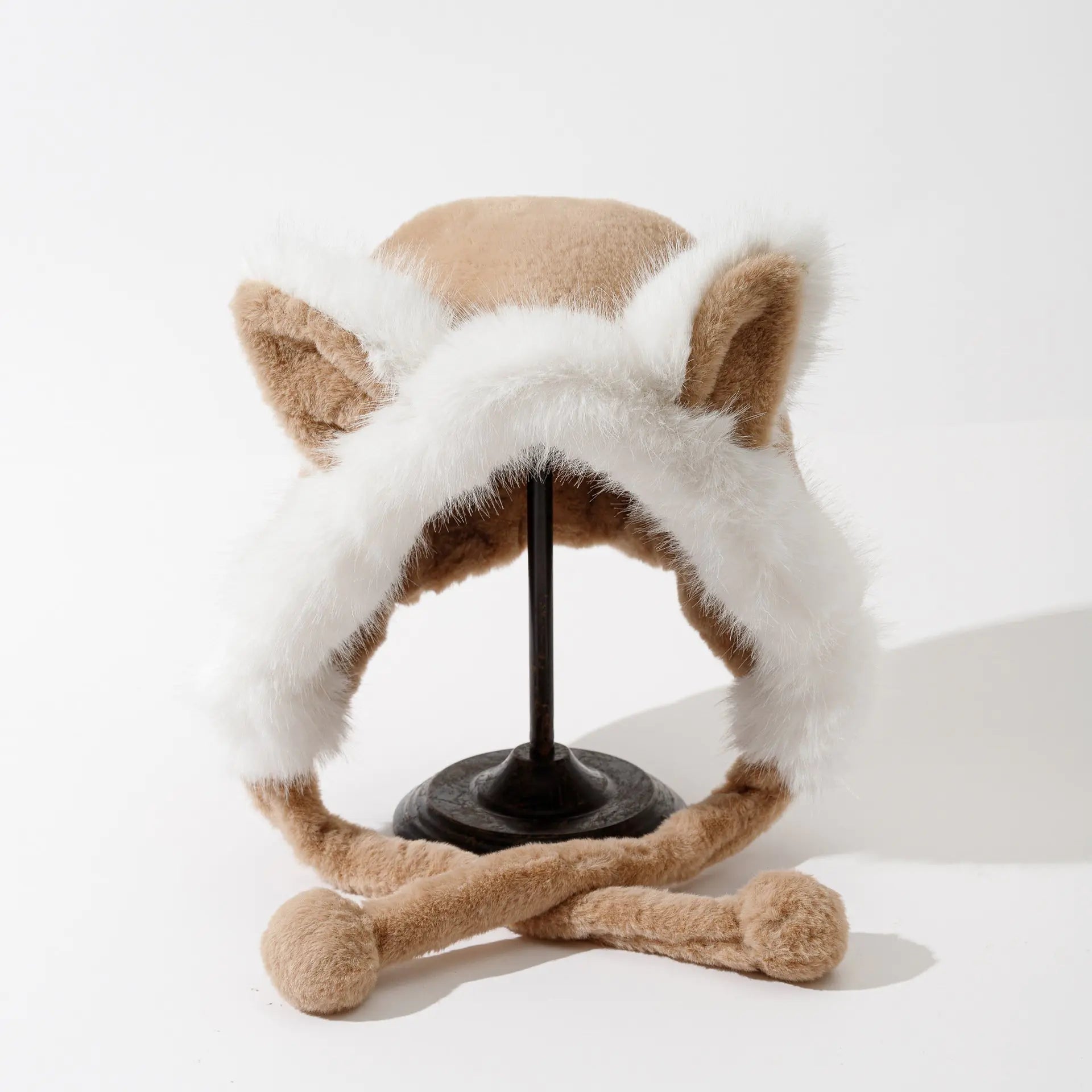 Warm Plush Hat with Fox Ears for Cartoon Style