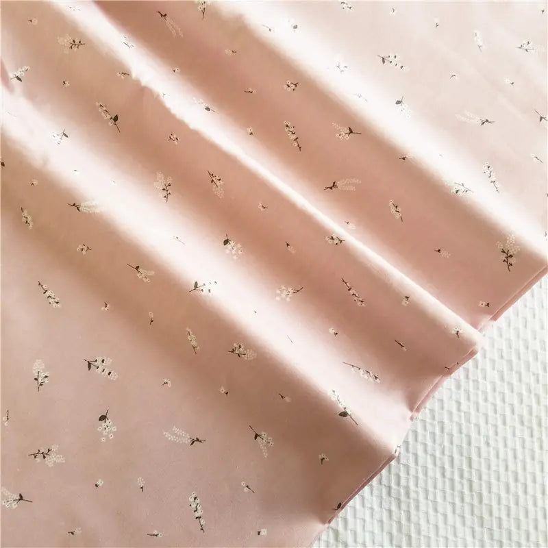 Pastoral Floral Twill Cotton Fabric for DIY Weaving