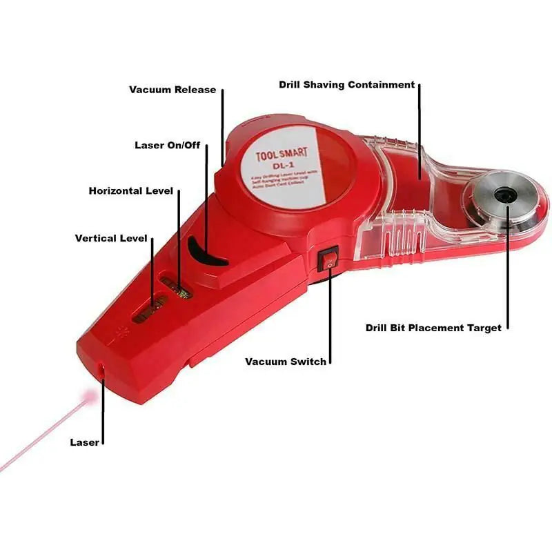Laser Level Dust Collector Drill Locator Tool