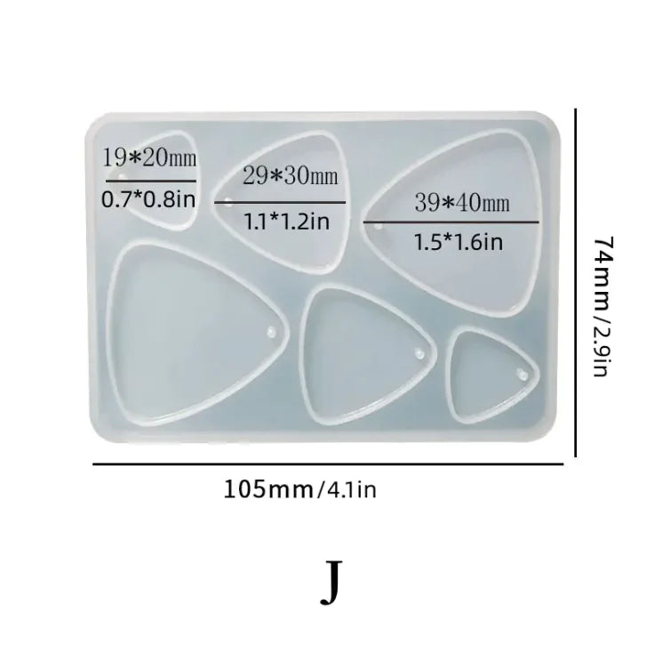 DIY Geometric Crystal Epoxy Silicone Mold Set