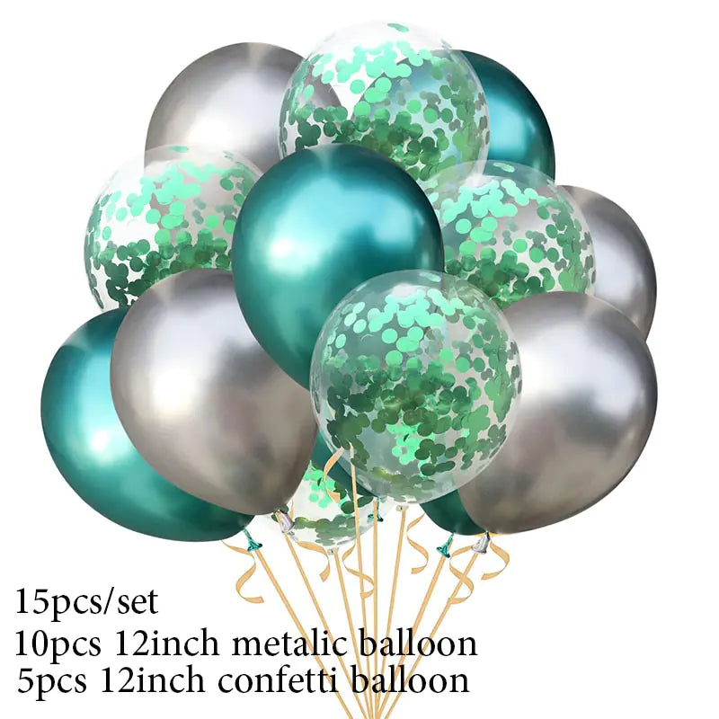 12-Inch Thick Metallic Sequin Balloon Set for Parties