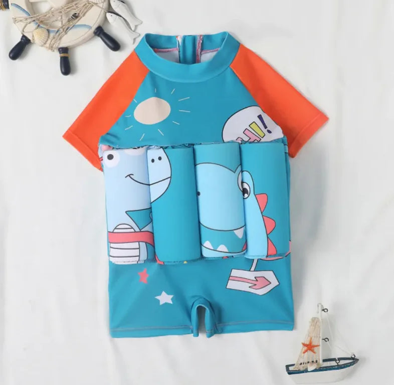 Kids' Dinosaur Buoyancy Swimsuit Jumpsuit