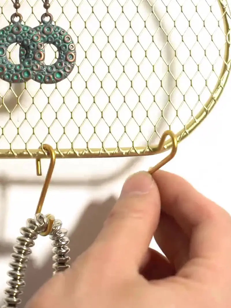 Stylish Metal Earring Holder for Jewelry Organization