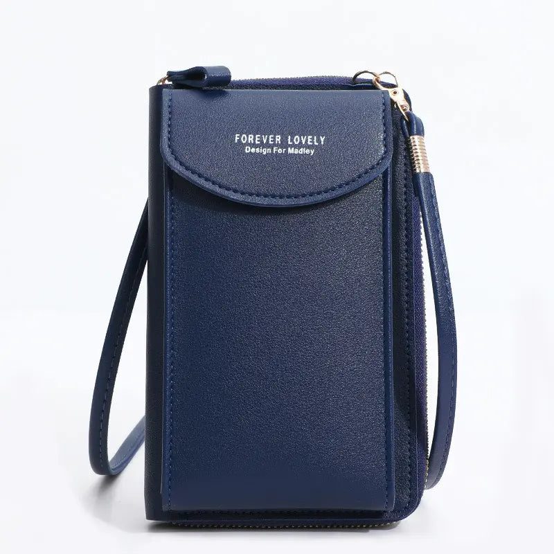 Solid Color PU Leather Crossbody Bag