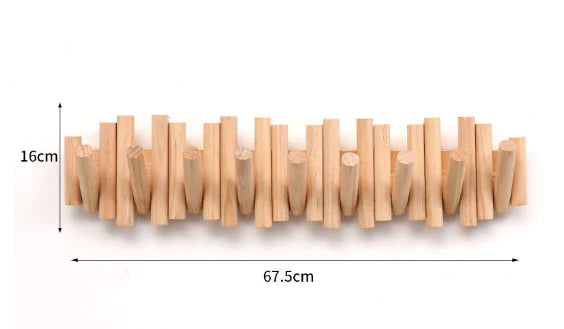 WoodLock Luxe Premium Wooden Wall Hook (One Set)