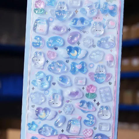 Cartoon 3D Relief Stickers