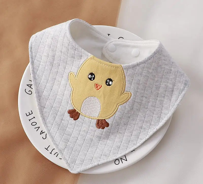 Soft Cotton Cartoon Bib for Newborns