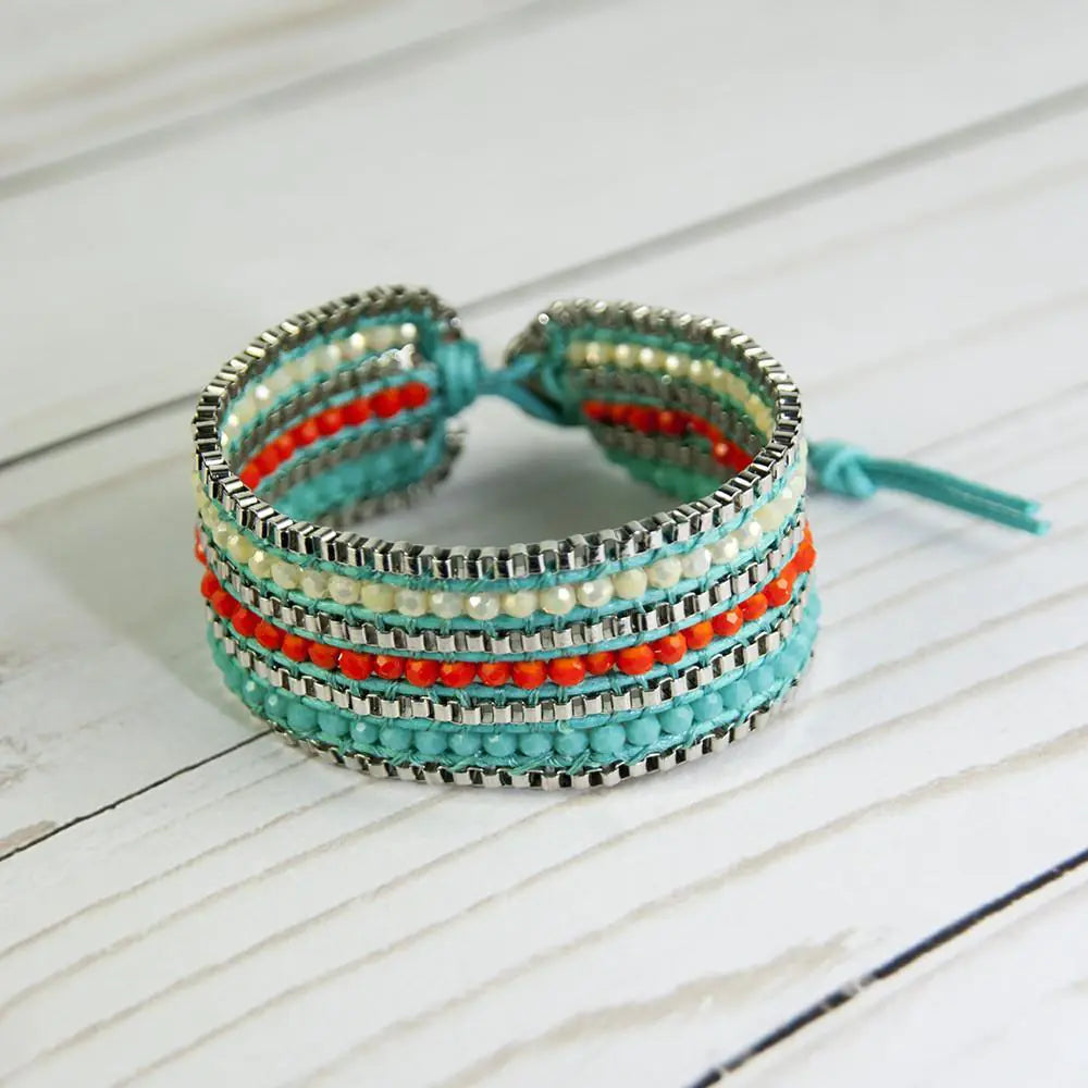 Looped Bracelet-Tangerine