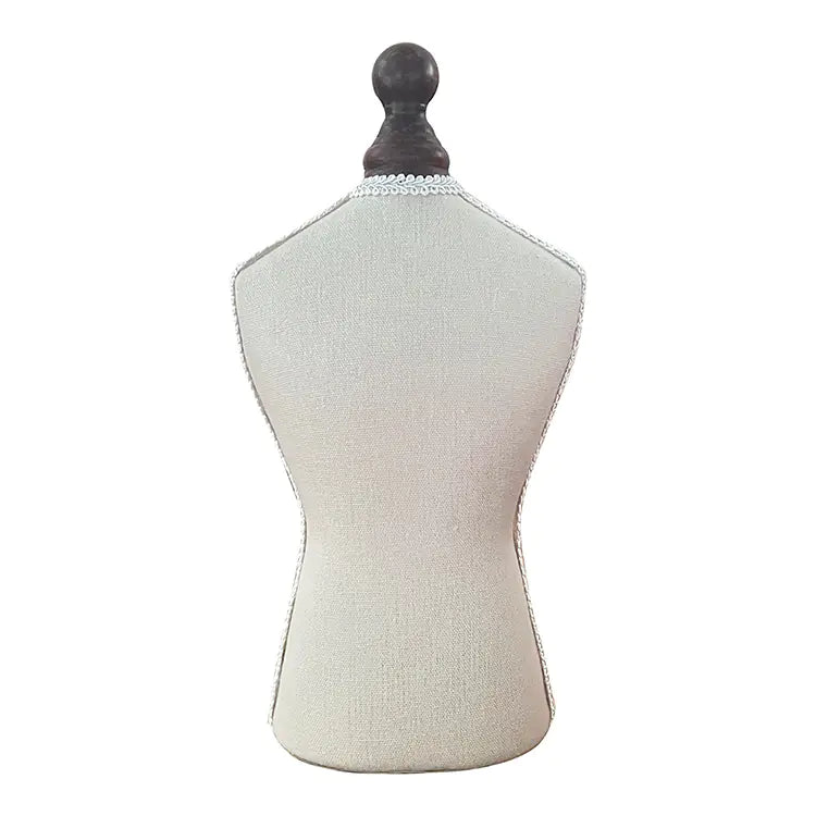 Solid Wood Necklace Display Stand with Burlap (Vintage)