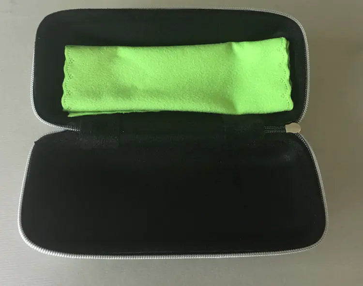 Square Colorful Sunglasses Case with Zipper (Leopard Print)