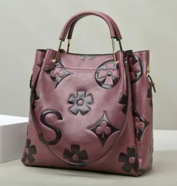 Embossed Women's Bucket Bag