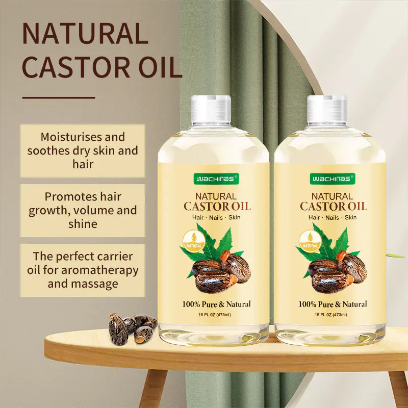 Hair Eyelash Eyebrow Castor Oil - 16 Oz / 473ml Cold Pressed
