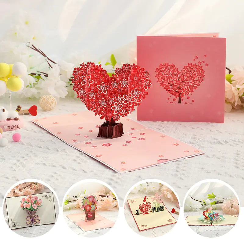 Personalized 3D Cute Paper Carving Blessing Card