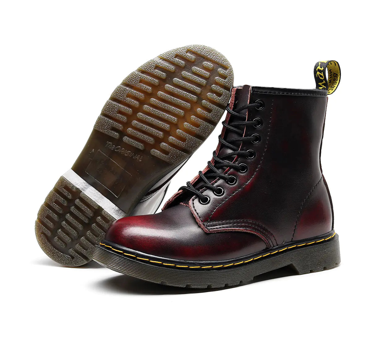 Large Size Martin Casual Short Non-Slip Cowhide Boots