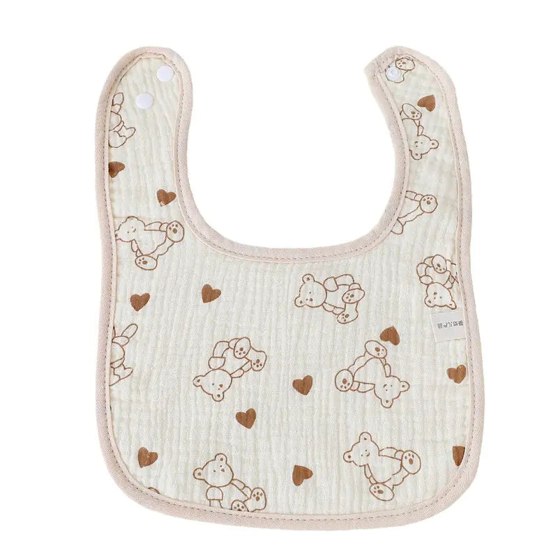 6-Layer Cotton Bib for Babies with U-Shape Design