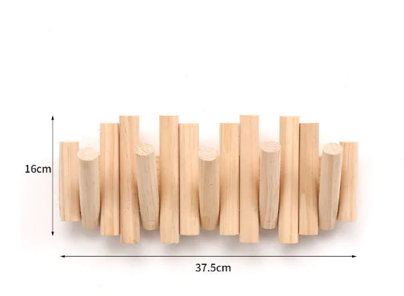 WoodLock Luxe Premium Wooden Wall Hook (One Set)