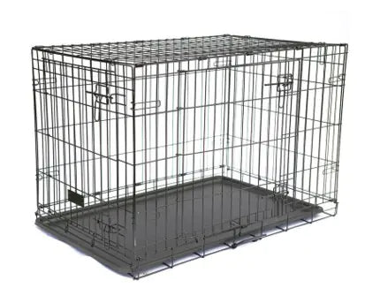 Heavy-Duty Folding Dog Crate with Toilet for All Sizes