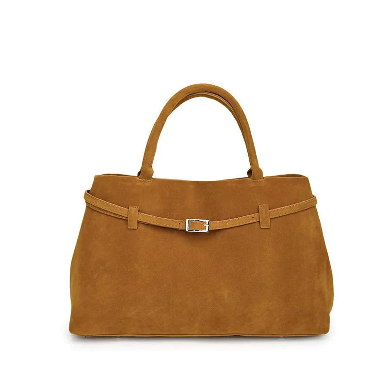 Faux Suede Tote Bag