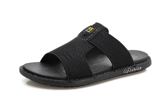 Men's Soft Sole Leather Non-Slip Flip Flops Shoes