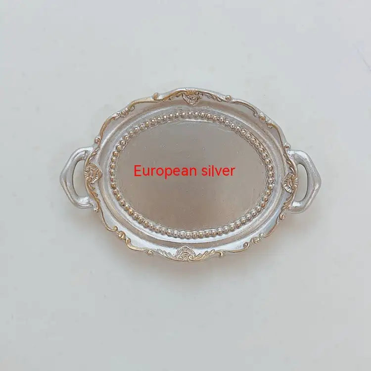 Resin Candle Holder Plate Earrings Necklace Jewelry Set