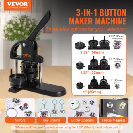 3-in-1 Button Maker Kit