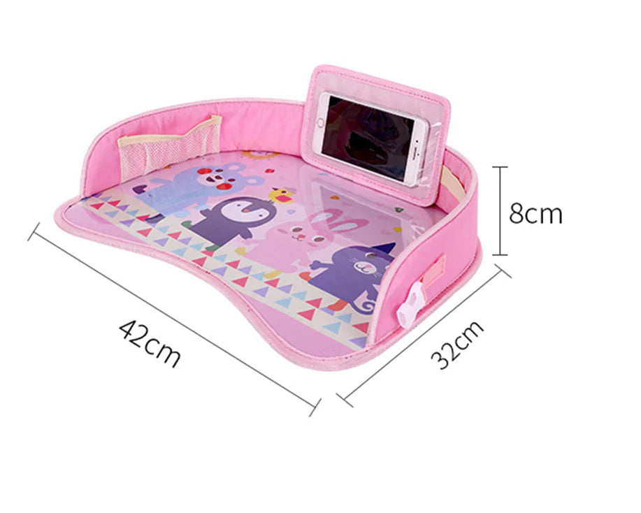 Car Seat Tray for Kids - Waterproof Multi-Function Table