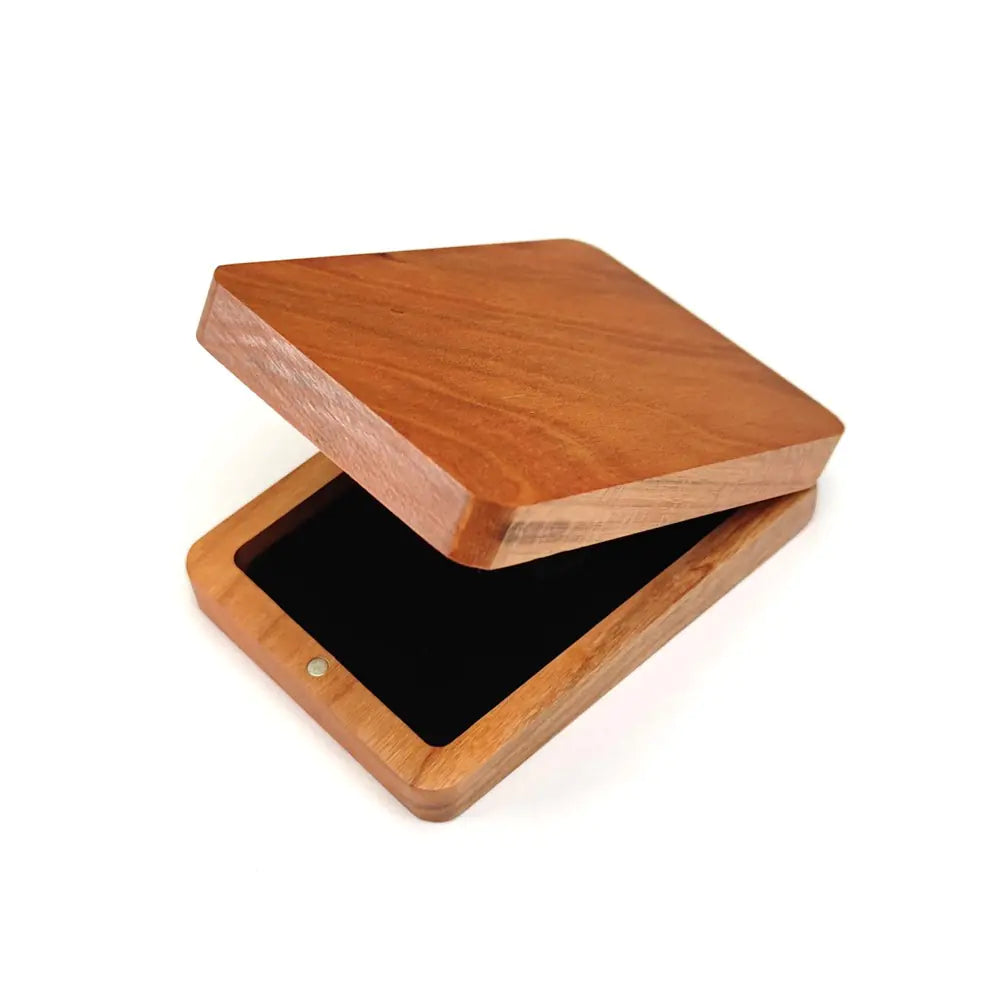 Rotating Display Ring Box in Black Walnut Wood