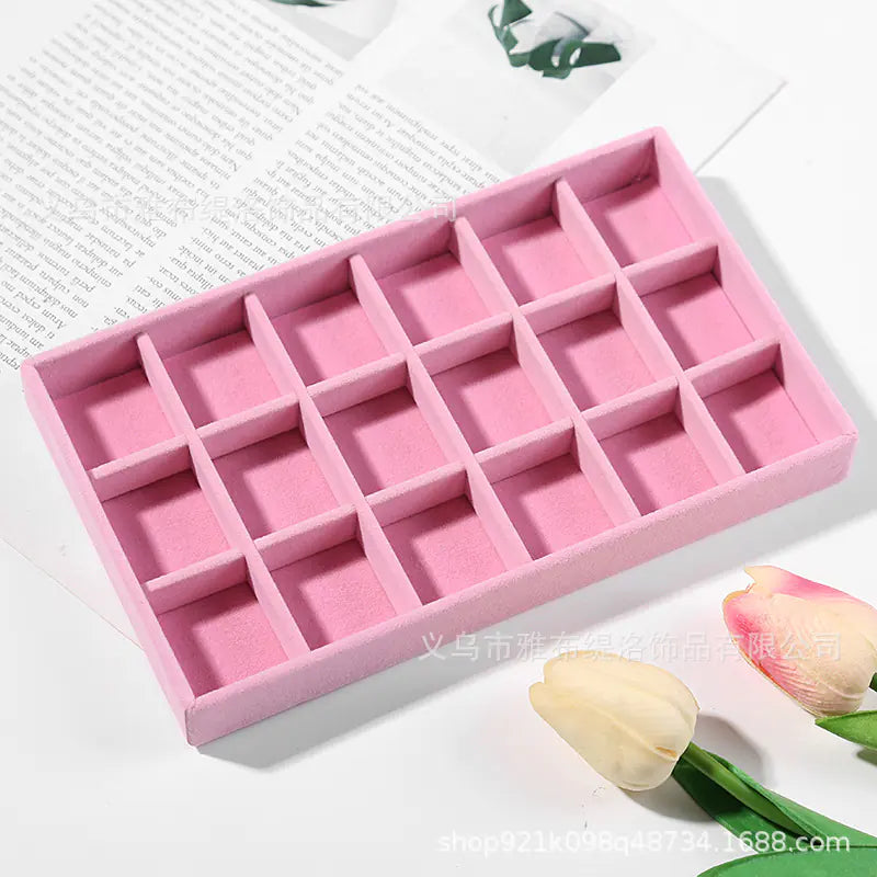 Jewelry Box for Rings and Earrings with Velvet Tray