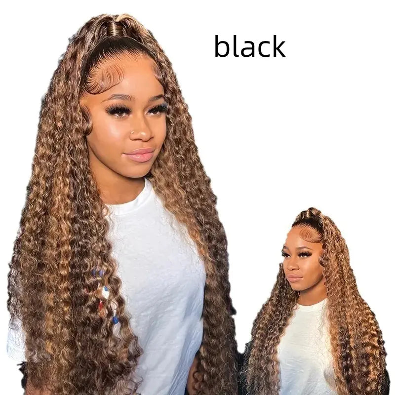 Front Lace Wig Piano Color Long Curly