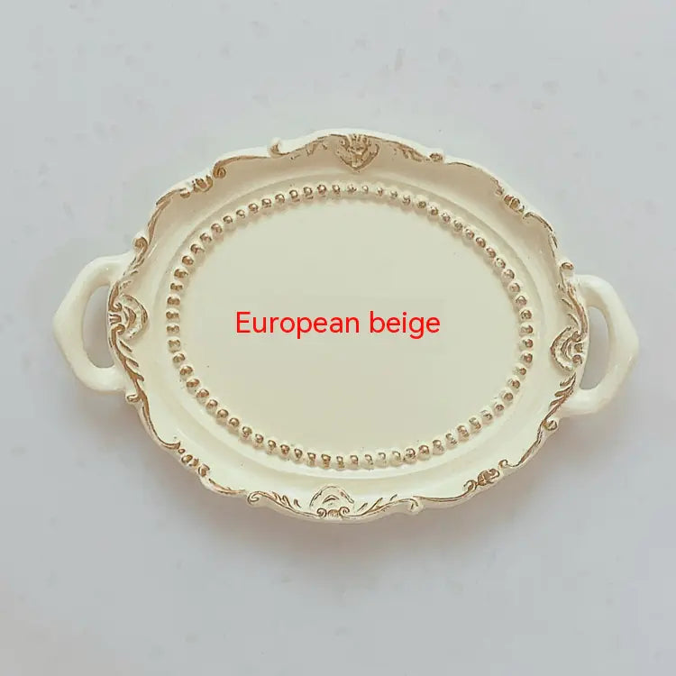 Resin Candle Holder Plate Earrings Necklace Jewelry Set