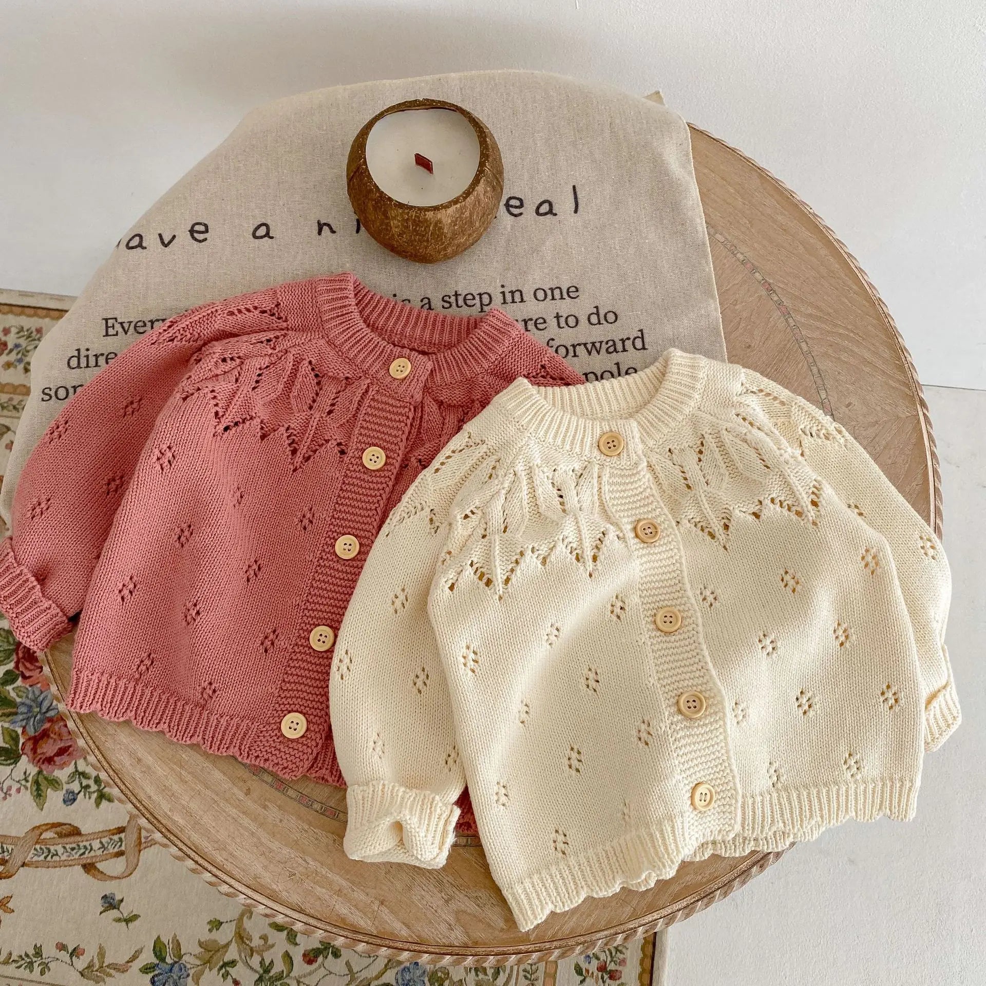 Flower Embroidered Cardigan Jacket for Baby Girls (1-3Y)