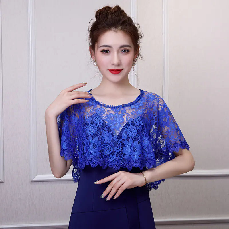 Bride Wedding Shawl Lace Summer Veil in Various Colors