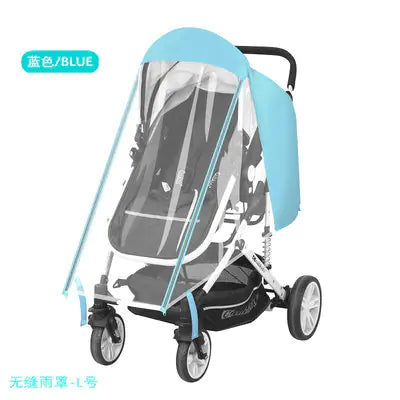 Baby Stroller Rain Cover with Wind Protection and Zipper