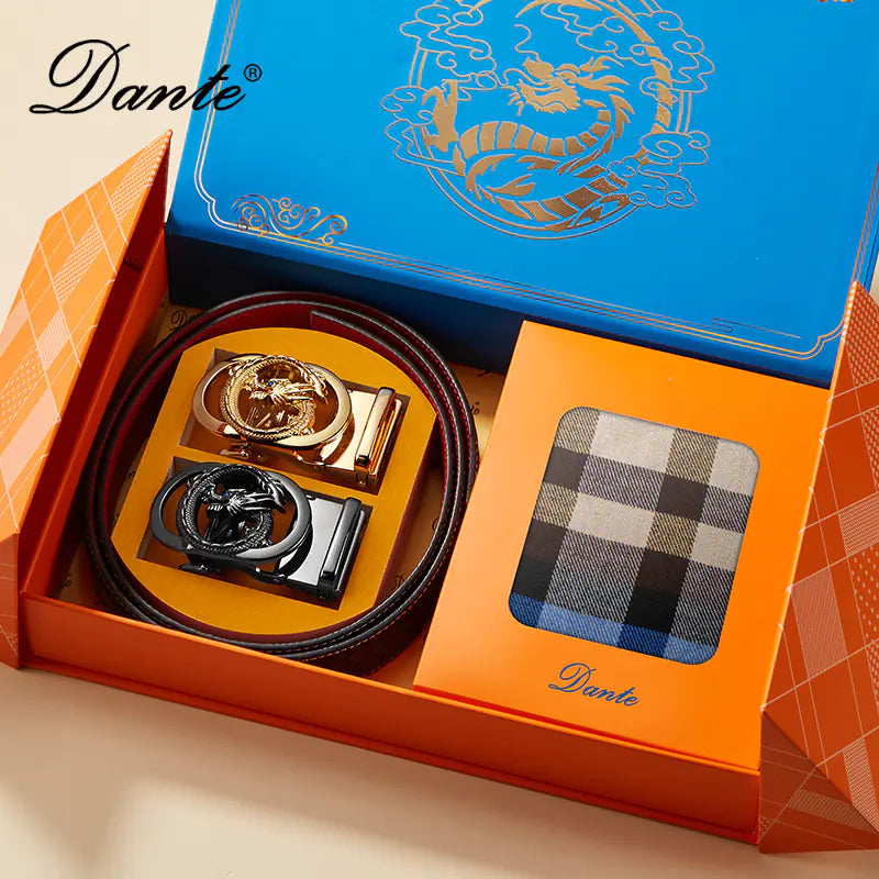 Luxury Gift Set: Men's Scarf & Double Buckle Belt