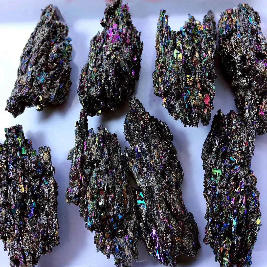 Natural Colorful Silicon Carbide Mineral Crystals