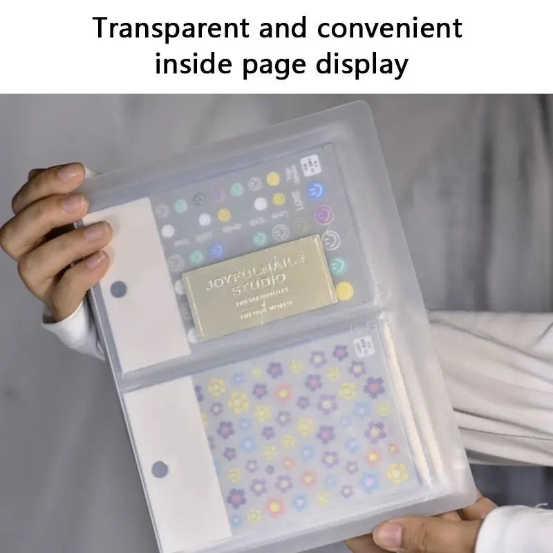 Nail Art Display Book with 80 Sheets Storage Holder