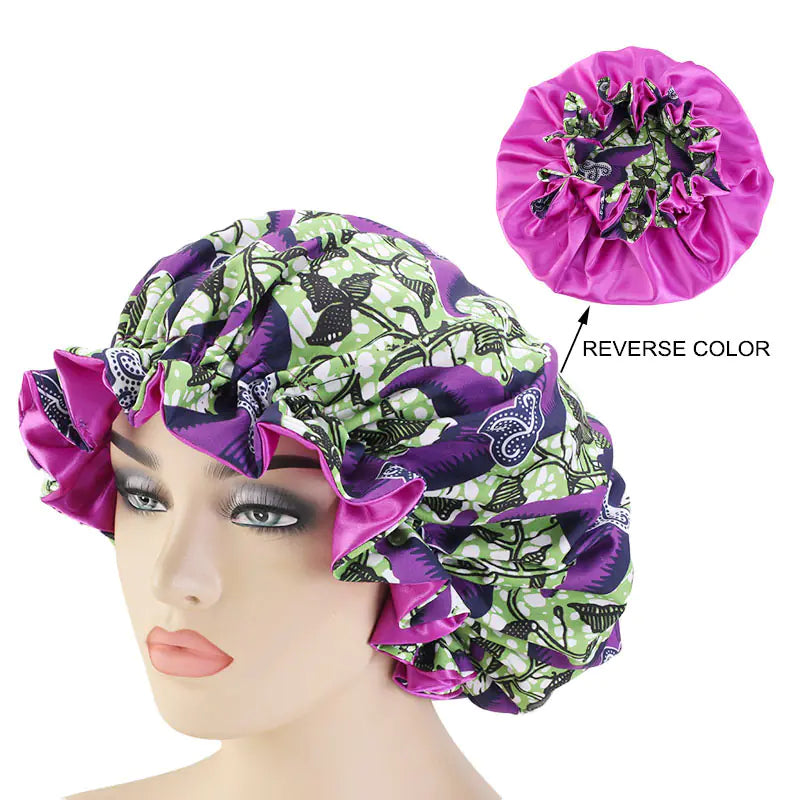 Fashionable Leopard Floral Striped Chemotherapy Hat