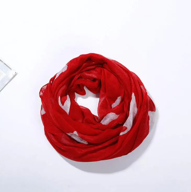 Bali Scarf with Persian Cat Print, Beach Sun Protection