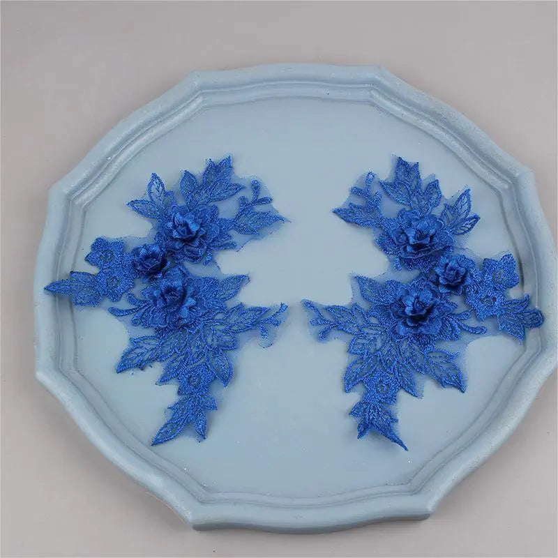 Colorful 3D Lace Applique Flower Patch for Clothing