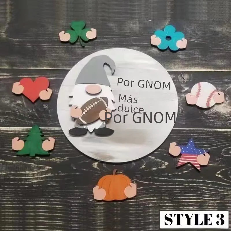 Creative Wooden Plaque with Replaceable Designs